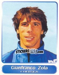 Sticker Gianfranco Zola - SuperPlayers 1998 PFA Collection n. 360 - Panini