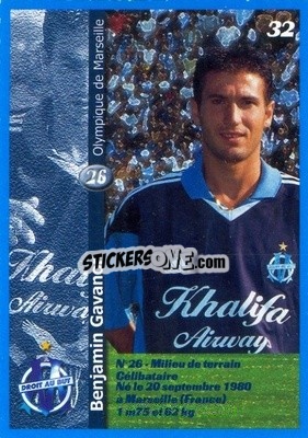 Sticker Benjamin Gavanon - Olympique de Marseille 2001-2002
 - Panini