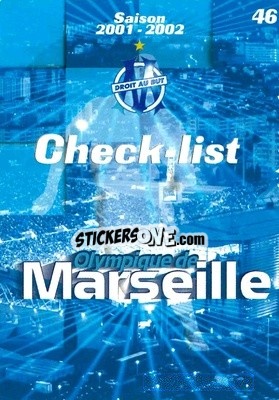Sticker Check-list - Olympique de Marseille 2001-2002
 - Panini