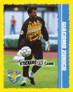 Figurina Giacomo Zunico - Calcio D'Inizio 1997-1998 - Merlin
