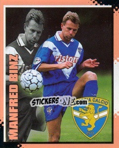 Sticker Manfred Binz - Calcio D'Inizio 1997-1998 - Merlin