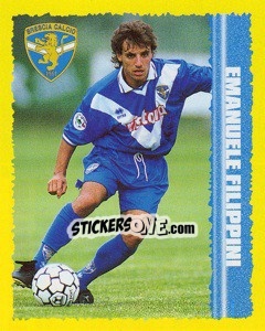 Sticker Emanuele Filippini - Calcio D'Inizio 1997-1998 n. 36 - Merlin