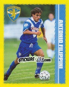 Sticker Antonio Filippini - Calcio D'Inizio 1997-1998 n. 37 - Merlin