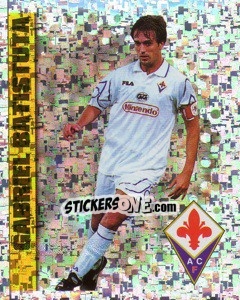 Figurina Gabriel Batistuta - Calcio D'Inizio 1997-1998 - Merlin