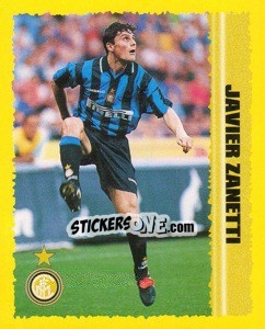 Sticker Javier Zanetti - Calcio D'Inizio 1997-1998 - Merlin