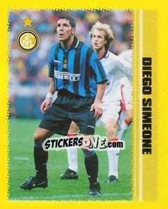 Sticker Diego Simeone - Calcio D'Inizio 1997-1998 - Merlin
