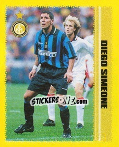 Sticker Diego Simeone - Calcio D'Inizio 1997-1998 n. 63 - Merlin