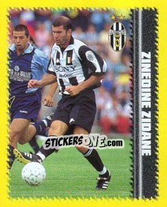 Sticker Zinedine Zidane - Calcio D'Inizio 1997-1998 n. 65 - Merlin