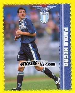 Sticker Paolo Negro - Calcio D'Inizio 1997-1998 - Merlin