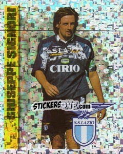 Figurina Giuseppe Signori - Calcio D'Inizio 1997-1998 - Merlin