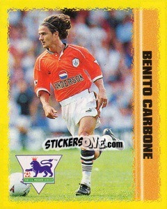 Sticker Benito Carbone - Calcio D'Inizio 1997-1998 - Merlin