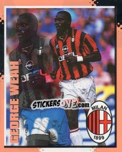 Figurina George Weah - Calcio D'Inizio 1997-1998 - Merlin