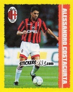 Figurina Alessandro Costacurta - Calcio D'Inizio 1997-1998 - Merlin