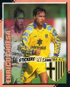 Figurina Enrico Chiesa - Calcio D'Inizio 1997-1998 - Merlin