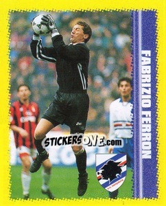 Sticker Fabrizio Ferron - Calcio D'Inizio 1997-1998 - Merlin