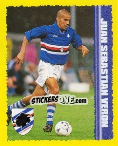 Sticker Juan Sebastian Veron - Calcio D'Inizio 1997-1998 - Merlin