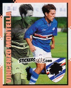 Figurina Vincenzo Montella - Calcio D'Inizio 1997-1998 - Merlin