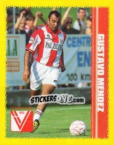 Figurina Gustavo Mendez - Calcio D'Inizio 1997-1998 - Merlin