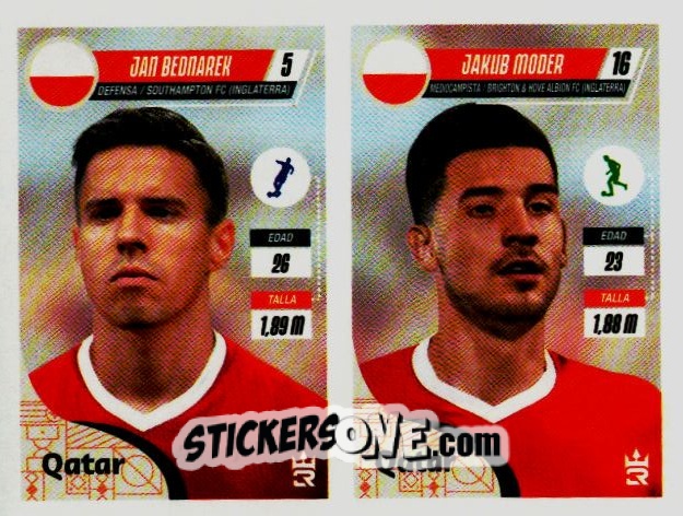 Sticker   Bednarek / Moder (Poland) - Qatar 2022
 - Reyauca