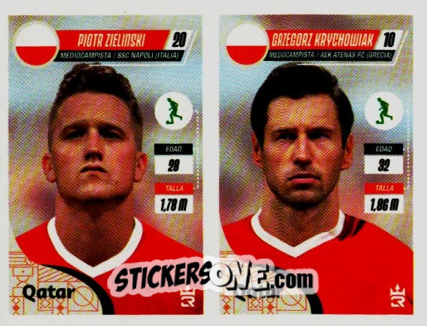 Sticker   Zielinski / Krychowiak (Poland) - Qatar 2022
 - Reyauca