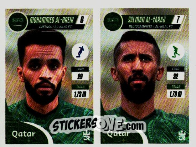 Sticker   Al-Breik / Al-Faraj (Saudi Arabia) - Qatar 2022
 n. 143 - Reyauca