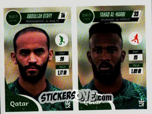 Sticker   Otayf / Al-Harbi (Saudi Arabia) - Qatar 2022
 n. 145 - Reyauca