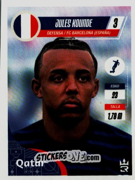 Sticker   Koundé (France) - Qatar 2022
 n. 154 - Reyauca