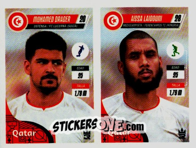 Sticker   Drager / Laidouni (Tunisia) - Qatar 2022
 - Reyauca