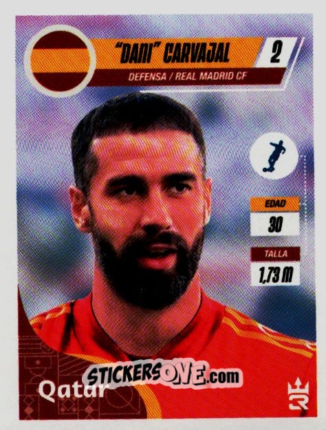 Sticker   Carvajal (Spain) - Qatar 2022
 - Reyauca