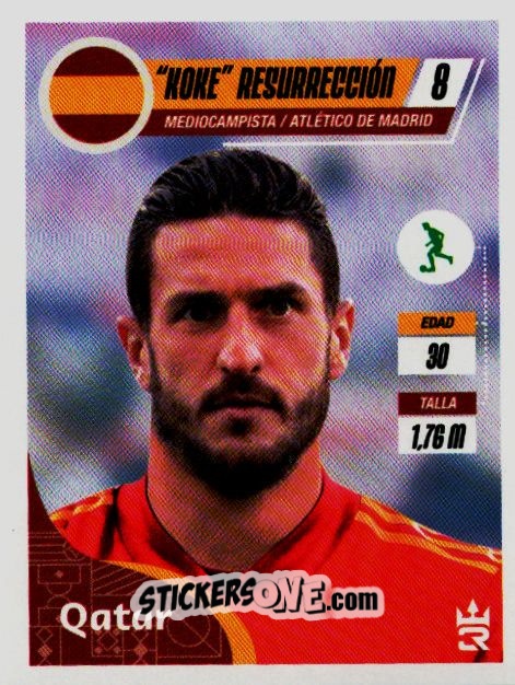 Sticker   Koke (Spain) - Qatar 2022
 n. 201 - Reyauca