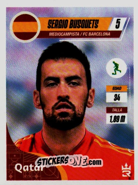Sticker   Busquets (Spain) - Qatar 2022
 n. 202 - Reyauca
