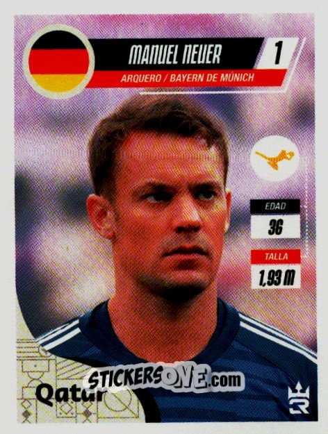 Sticker   Neuer (Germany) - Qatar 2022
 n. 211 - Reyauca