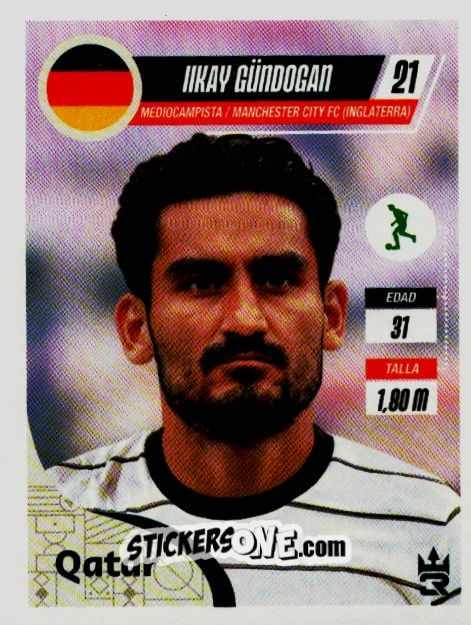 Sticker   Gündogan (Germany) - Qatar 2022
 n. 217 - Reyauca