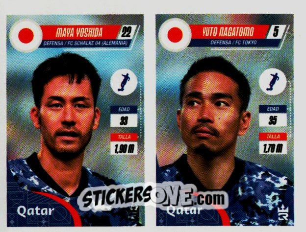 Sticker   Yoshida / Nagatomo (Japan) - Qatar 2022
 n. 227 - Reyauca
