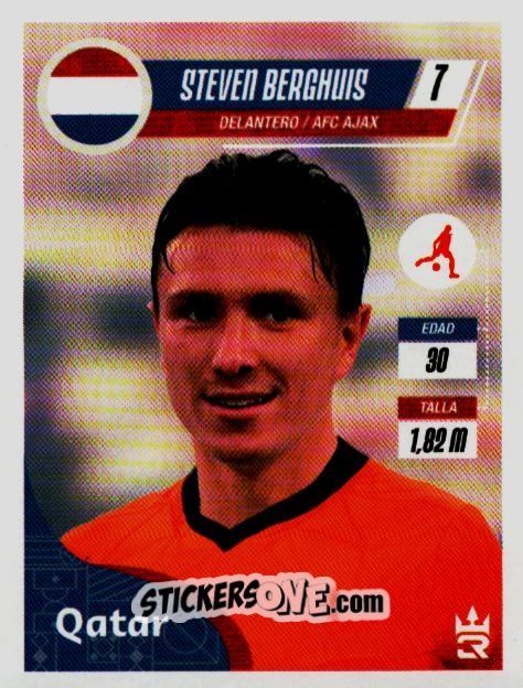 Sticker   Berghuis (Netherlands) - Qatar 2022
 n. 23 - Reyauca