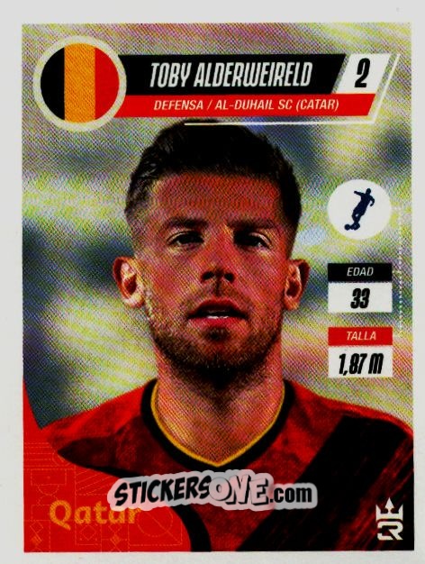 Sticker   Alderweireld (Belgium) - Qatar 2022
 n. 243 - Reyauca