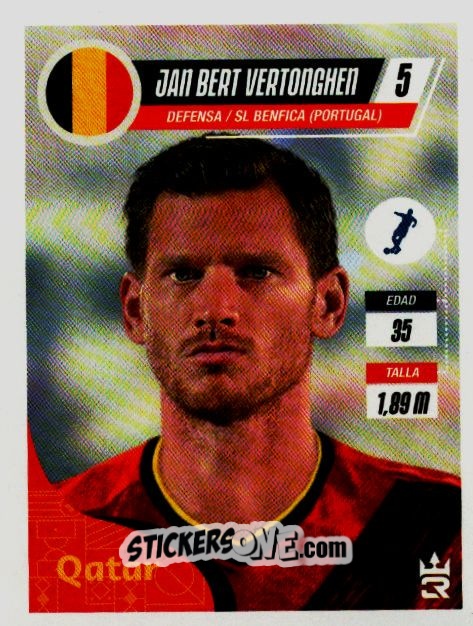 Sticker   Vertonghen (Belgium) - Qatar 2022
 - Reyauca