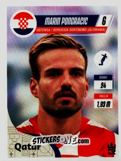 Sticker   Pongracic (Croatia) - Qatar 2022
 n. 261 - Reyauca