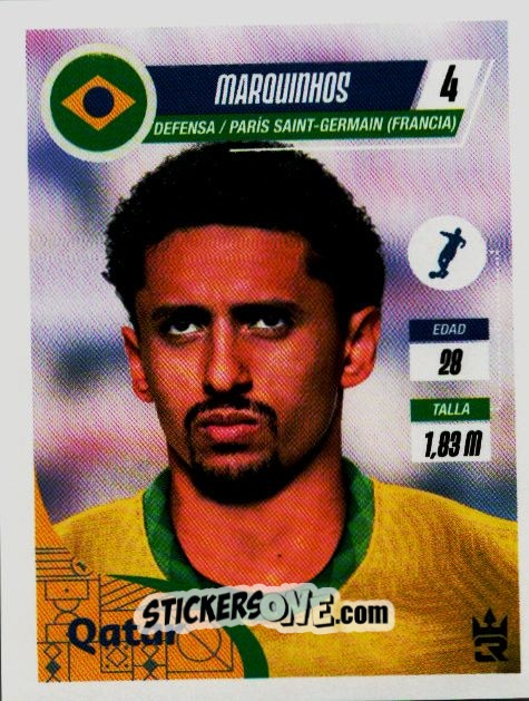 Sticker   Marquinhos (Brazil) - Qatar 2022
 - Reyauca