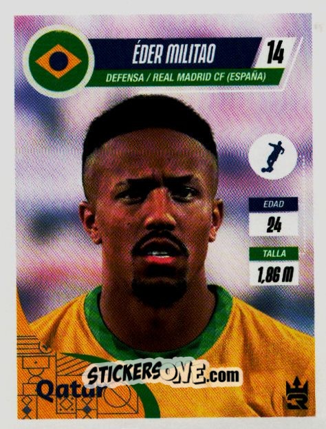 Sticker   Militão (Brazil) - Qatar 2022
 n. 290 - Reyauca