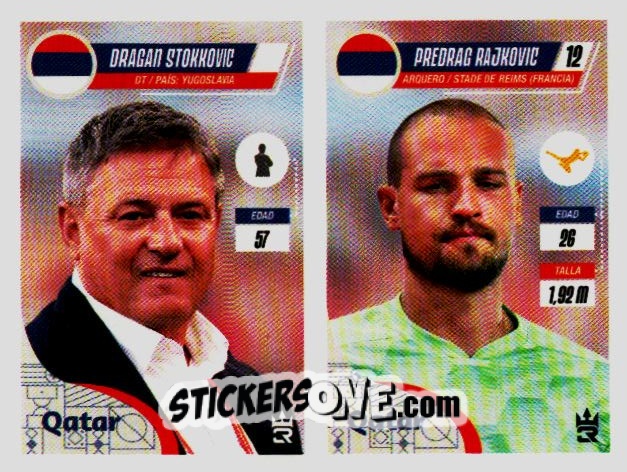 Sticker   Stojkovic / Rajkovic (Serbia) - Qatar 2022
 - Reyauca