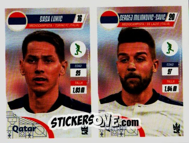 Sticker   Lukic / Milinkovic-Savic (Serbia) - Qatar 2022
 n. 321 - Reyauca