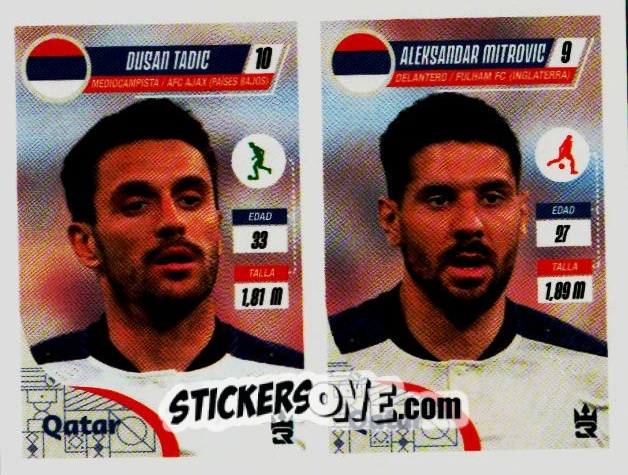 Sticker   Tadic / Mitrovic (Serbia) - Qatar 2022
 - Reyauca