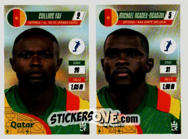 Sticker   Fai / Ngadeu-Ngadjui (Cameroon) - Qatar 2022
 n. 326 - Reyauca