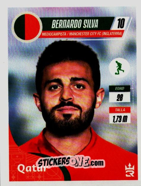 Sticker   Bernardo Silva (Portugal) - Qatar 2022
 n. 338 - Reyauca