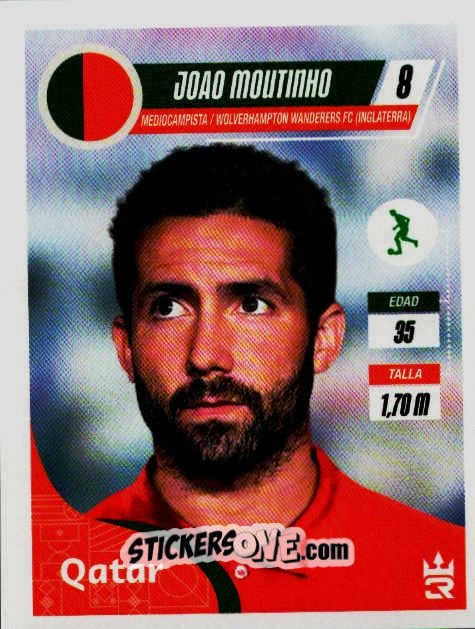 Sticker   Moutinho (Portugal) - Qatar 2022
 n. 340 - Reyauca