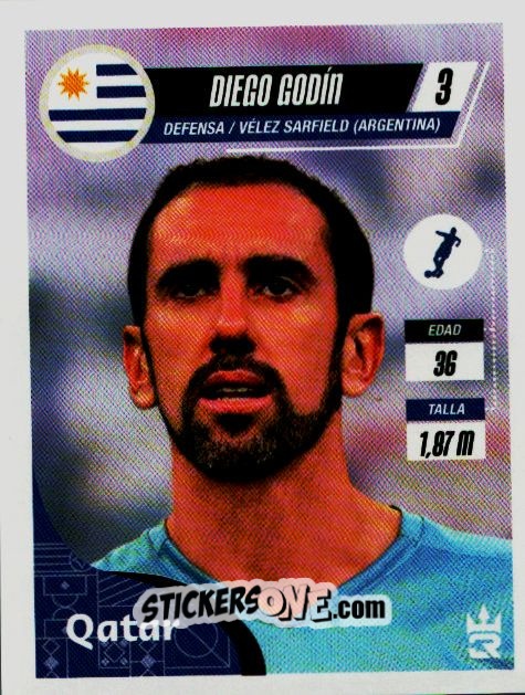 Sticker   Godín (Uruguay) - Qatar 2022
 n. 350 - Reyauca
