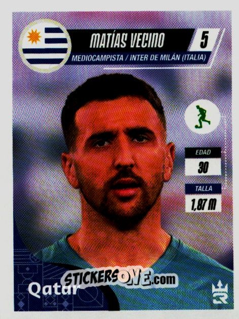 Sticker   Vecino (Uruguay) - Qatar 2022
 n. 354 - Reyauca