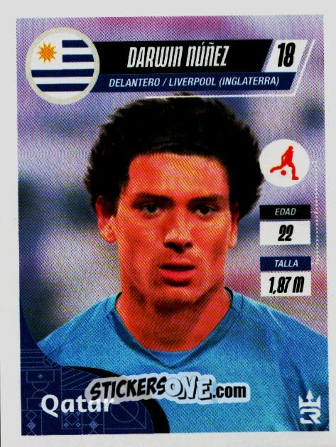 Sticker   Nuñez (Uruguay) - Qatar 2022
 n. 362 - Reyauca
