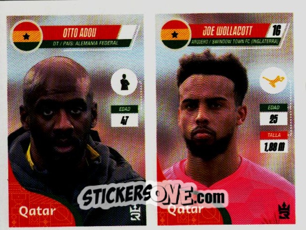Sticker   Adou / Wollacott (Ghana) - Qatar 2022
 n. 364 - Reyauca